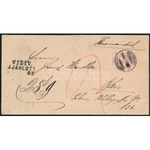 1876 Helyi ajánlott levél 5kr és 3kr bérmentesítéssel / Local registered cover with 3kr + 5kr franking BUDAPEST ...