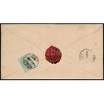 1876 Helyi ajánlott levél 5kr és 3kr bérmentesítéssel / Local registered cover with 3kr + 5kr franking BUDAPEST ...