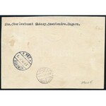 1933 Ajánlott légi Zeppelin levelezőlap 6,6P bérmentesítéssel / Registered Zeppelin postcard with 6...
