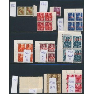Rimaszombat I. 1945 33 db bélyeg javarészt összefüggésekben berakólapon (68.600) / 33 stamps. Signed...
