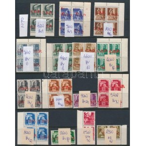 Rimaszombat I. 1945 52 db bélyeg összefüggésekben berakólapon (73.400) / 52 stamps in units. Signed...