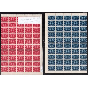 1945 Vértanúk sor hajtott teljes ívekben (160.000) / Mi 836-843 folded complete sheets