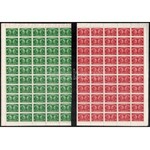 1945 Vértanúk sor hajtott teljes ívekben (160.000) / Mi 836-843 folded complete sheets
