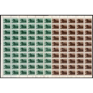1946 Bélyegjubileum sor hajtott teljes ívekben (120.000) / Mi 893-896 folded complete sheets