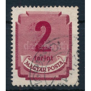 1946 Forint-fillér portó 2Ft az értékszám dupla nyomatával / Mi P 187 X double number