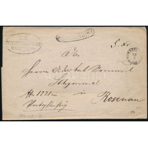 ~1826 Ajánlott levél / Registered cover RIMASZOMBAT - Roscenau