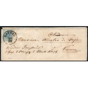 1857 9kr levélen / on cover HATVAN - Wien