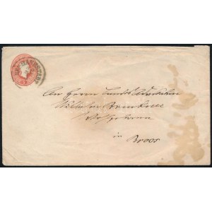 1861 5kr díjjegyes boríték / PS-cover HERMANNSTADT - Broos