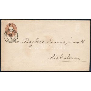 ~1861 10kr díjjegyes levél / PS-cover EPERJES - Miskolcz