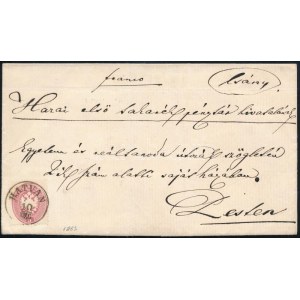 1863 5kr levélen / on cover HATVAN - Pest