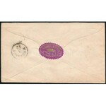 ~1863 5kr díjjegyes levél, hátoldalán levélzáróval / 5kr PS-cover with label HERMANNSTADT ...