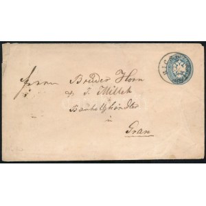 ~1863 10kr díjjegyes levél / 10kr PS-cover BICSE - Gran