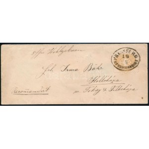 ~1866 15kr ajánlott levélen / on registered cover PRESSBURG / RECOMMANDIRT - Hollóháza