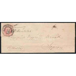 1867 5kr levélen / on cover SAJTOSKÁL - Sopron