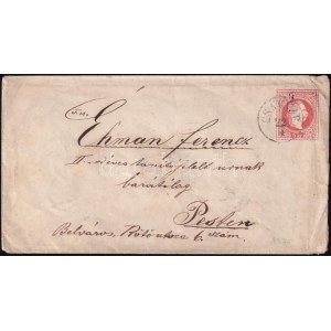 1870 5kr díjjegyes boríték / PS-cover CSÁKVÁR