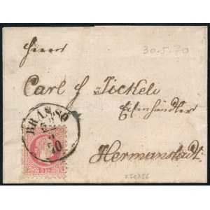 1870 5kr levélen / on cover BRASSÓ - Hermannstadt