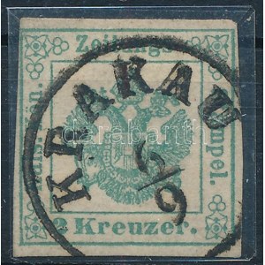 1853 Hírlapilleték bélyeg 2kr / Newspaper duty stamp 2kr KRAKAU
