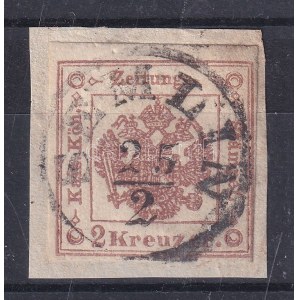 1858 Hírlapilletékbélyeg / Newspaper duty stamp SEMLIN