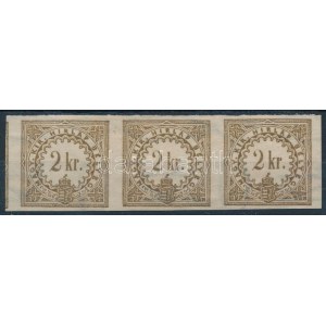 1888 Hírlapilletékbélyeg 2kr hármascsík / Newspaper duty stamp 2kr stripe of 3