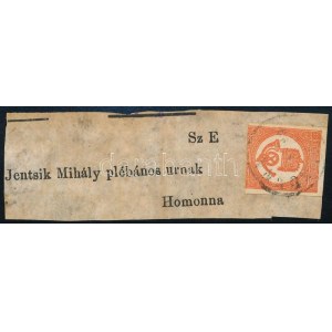 1871 Kőnyomat Hírlapbélyeg címszalag darabon / Newspaper stamp on wrapper piece