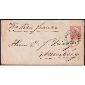 1871 5kr díjjegyes boríték / PS-cover KARLOVAC-KARLSTADT