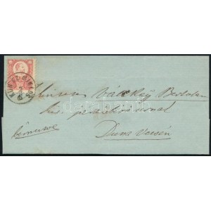 ~1872 5kr levélen / on cover KUN SZ:MIKLÓS