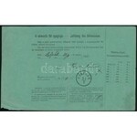 1872 5kr postautalvány 5kr díjkiegészítéssel, 1-es számú kifizetés MEZŐ-PETERD - Berettyószéplak / PS...