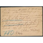 1873 2kr díjjegyes levelezőlap / PS-card GYERTYÁMOS