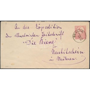 1873 5kr díjjegyes boríték / PS-cover OGULIN (Gudlin 150 pont) - Neutitschein