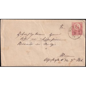 1874 5kr díjjegyes boríték / PS-cover MEDGYES