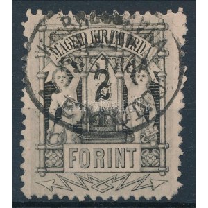 1874 Réznyomat távírda 2Ft (hiányzó sarok) / Mi Telegram 16 ZEMUNU (missing corner)