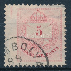 1881 5kr extra szélesre fogazott bélyeg