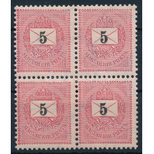1898 5kr négyestömb