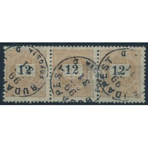 1899 12kr hármascsík, 1. vízjelállás / watermark position (36.000++)