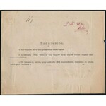 1876 5kr fekete szállítólevél / 5kr black parcel card BUDAPEST