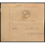 1884 Postai szállítólevél / Parcel card KASSA - Encs