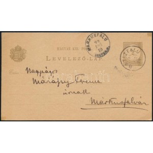 1888 2kr díjjegyes levelezőlap / PS-card BATÍZFALU
