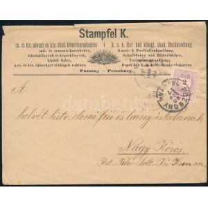 1890 Színesszámú 2kr levélen / on cover POZSONY - Nagy Kőrös