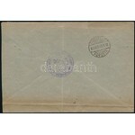 1893 Budapest helyi ajánlott tértivevényes levél 5kr + 8kr bélyeggel ...