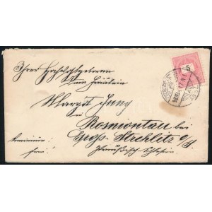 1898 Levél teljes tartalommal 5kr bérmentesítéssel POZSONY-ZSOLNA mozgóposta bélyegzéssel ...