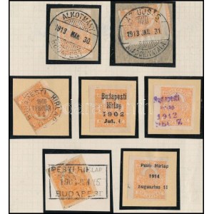 1900-1913 7 db előérvénytelenített Hírlapbélyeg / 7 precancelled Newspaper stamps