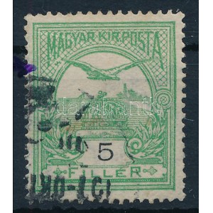 1906 Turul 5f kitöréssel / Mi 77 plate flaw