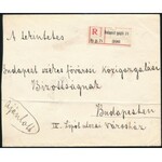 1901 Budapest hely ajánlott levél 4 bélyeges bérmentesítéssel, BUDAPEST / GY. 71. bélyegzéssel ...