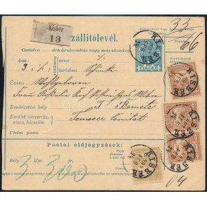 1902 Csomagszállító Kisbérről Temesvárra / Parcel card