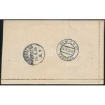 1905 Ajánlott díjjegyes zárt levelezőlap díjkiegészítéssel, ASZÓD vasúti bélyegzéssel / Registered PS...