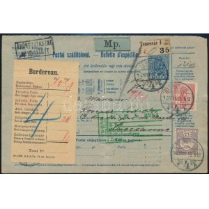 1909 Postai szállítólevél Temesvárról Svájcba / Parcel card to Switzerland