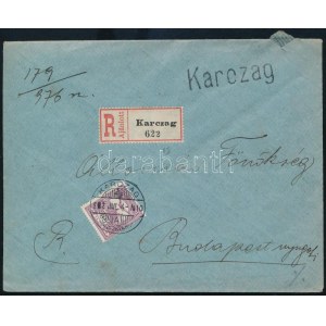 1912 Ajánlott levél / Registered cover KARCZAG