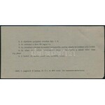 1912 Díjköteles szolgálati értesítés Turul 30f bérmentesítéssel / Advance notification about telephone call ...