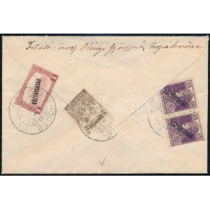 1920 Ajánlott levél 4 bélyeggel / Registered cover
