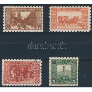 1906 4 db bélyeg speciális fogazással/ stamps with special perforation